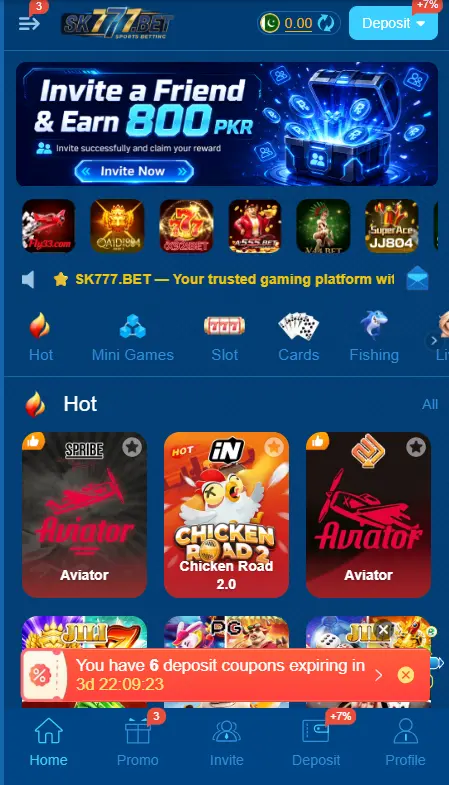SK777 Game Home page