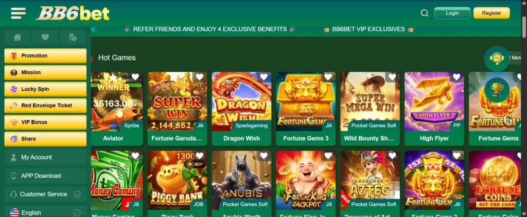 BB6BET Game Homepage